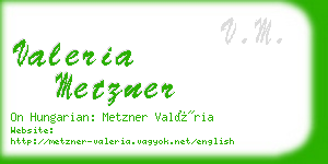 valeria metzner business card